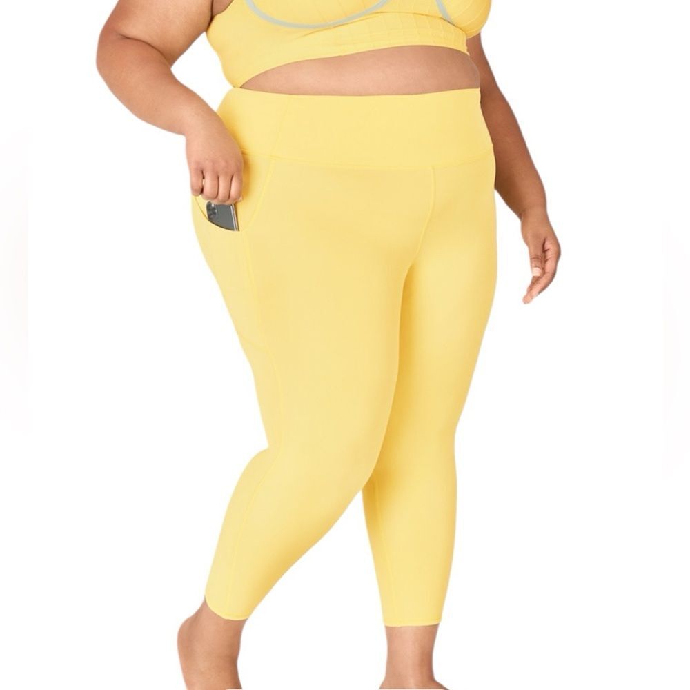 Fabletics Oasis PureLuxe High-Waisted 7/8 Legging 4X Meyer Yellow NEW